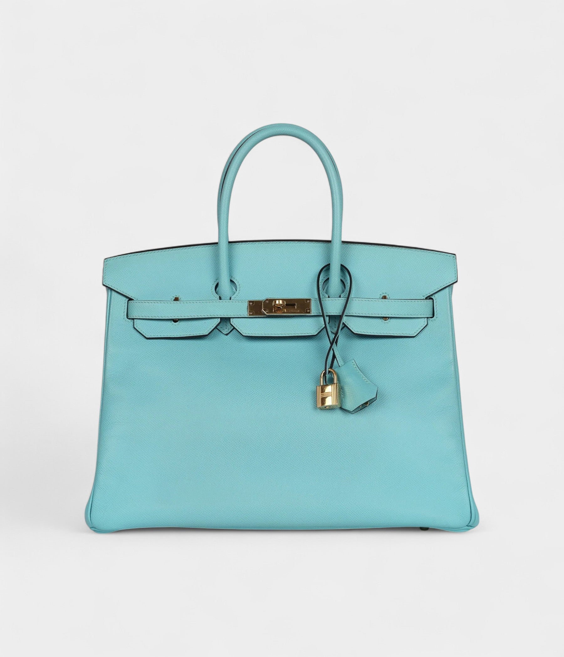 Hermès Birkin 35 Bleu Atoll Epsom Gold Hardware