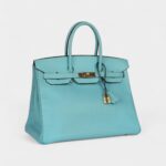 Hermès Birkin 35 Bleu Atoll Epsom Gold Hardware