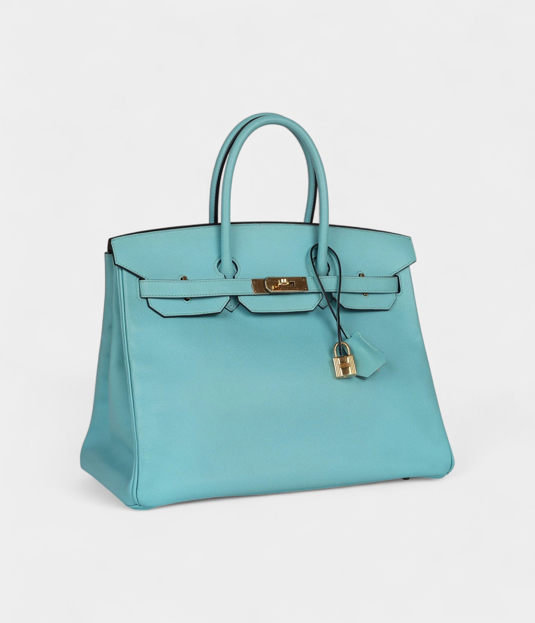 Hermès Birkin 35 Bleu Atoll Epsom Gold Hardware