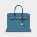 Hermès Birkin 35 Blue Jean Togo Gold Hardware