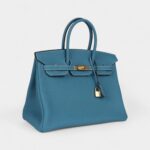 Hermès Birkin 35 Blue Jean Togo Gold Hardware