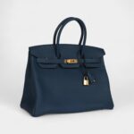 Hermès Birkin 35 Bleu De Prusse Togo Gold Hardware