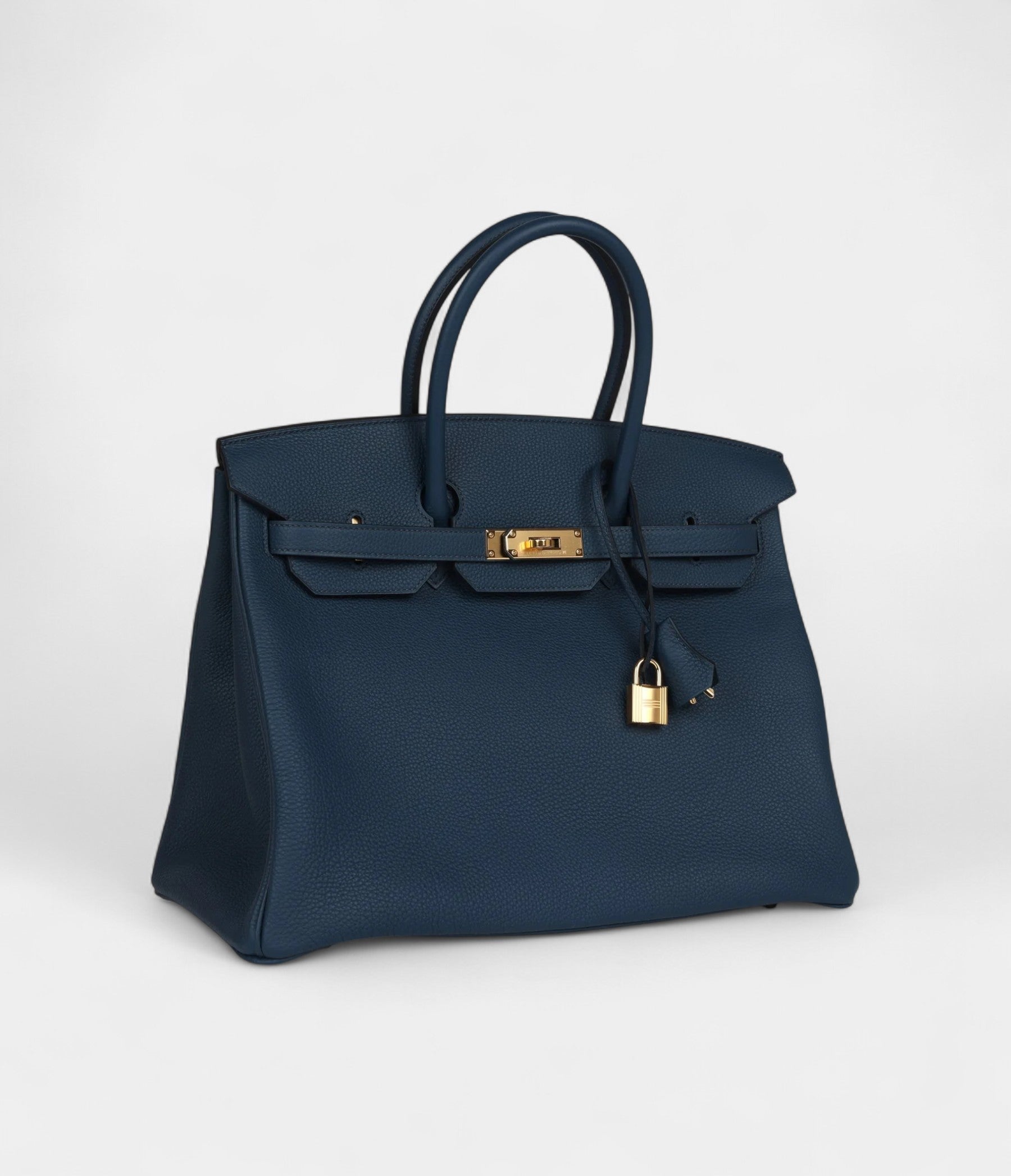 Hermès Birkin 35 Bleu De Prusse Togo Gold Hardware