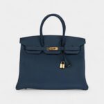 Hermès Birkin 35 Bleu De Prusse Togo Gold Hardware