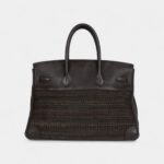 Hermès Birkin 35 Chocolate Clemence and Crinoline Gold Hardware