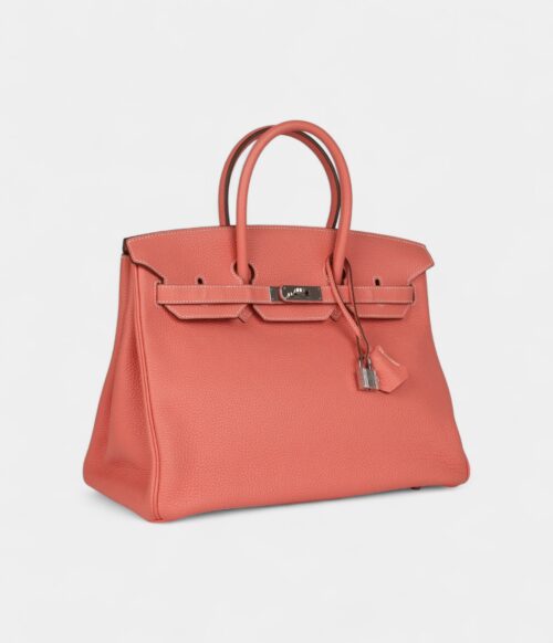 Hermès Birkin 35 Crevette Clemence Palladium Hardware