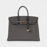 Hermès Birkin 35 Etain Togo Rose Gold Hardware