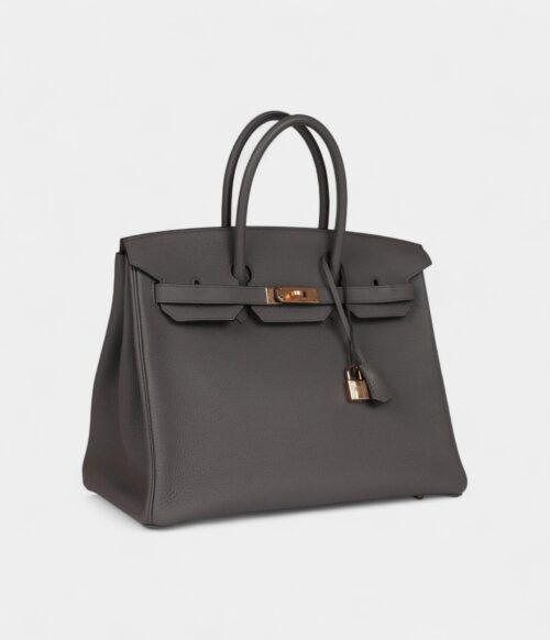 Hermès Birkin 35 Etain Togo Rose Gold Hardware