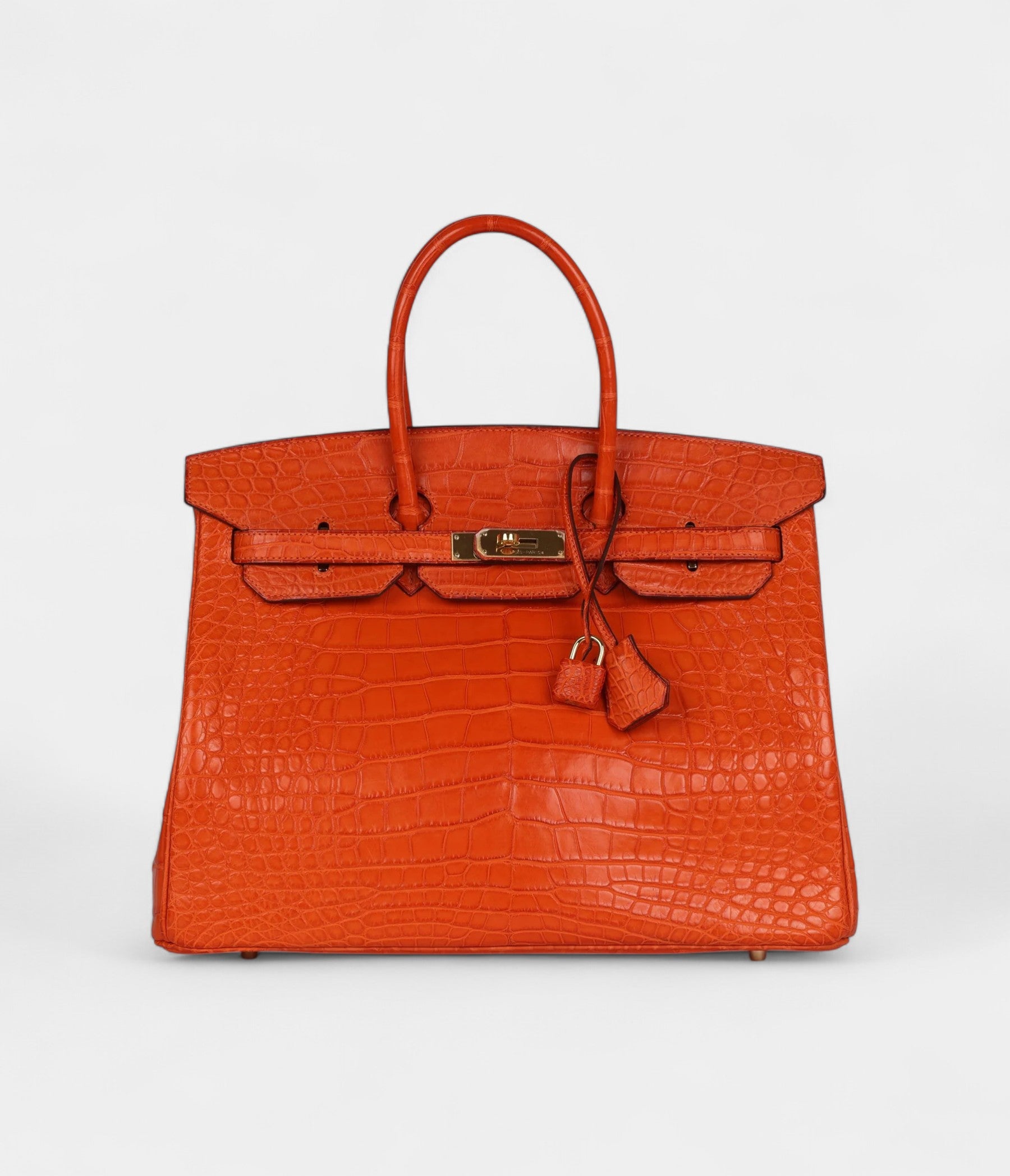 Hermès Birkin 35 Feu Matte Alligator Gold Hardware