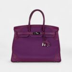 Hermès Birkin 35 Ghillies Anemone Togo and Swift Palladium Hardware