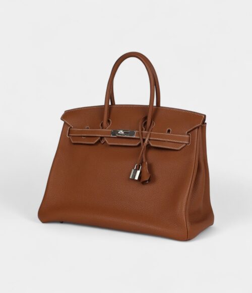 Hermès Birkin 35 Brown Leather Togo Palladium Hardware