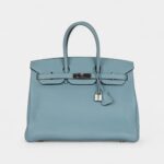 Hermès Birkin 35 Green Blue Ciel Togo Palladium Hardware