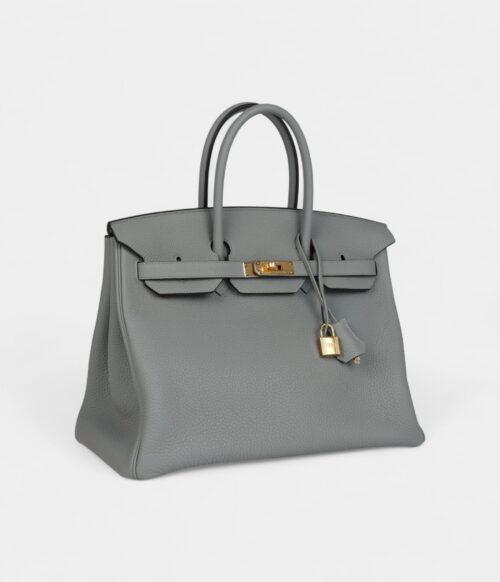Hermès Birkin 35 Gris Mouette Togo Gold Hardware