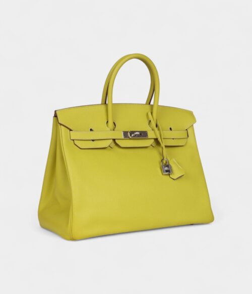 Hermès Birkin 35 Lime Candy Epsom Palladium Hardware