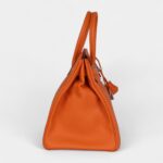 Hermès Birkin 35 Orange Leather Epsom Palladium Hardware