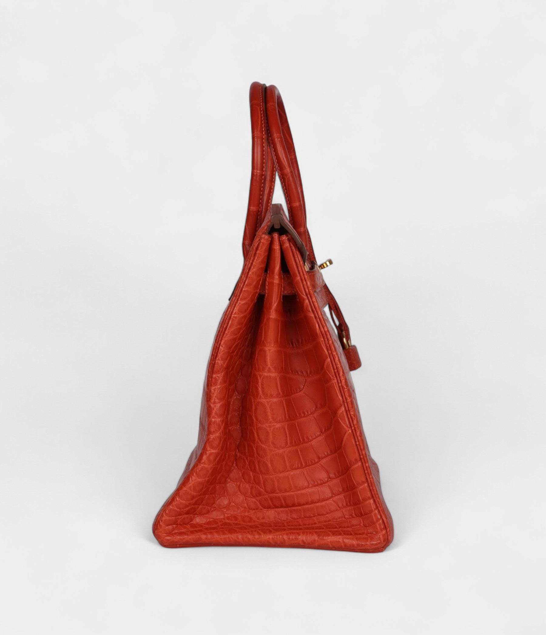 Hermès Birkin 35 Sanguine Matte Alligator Gold Hardware