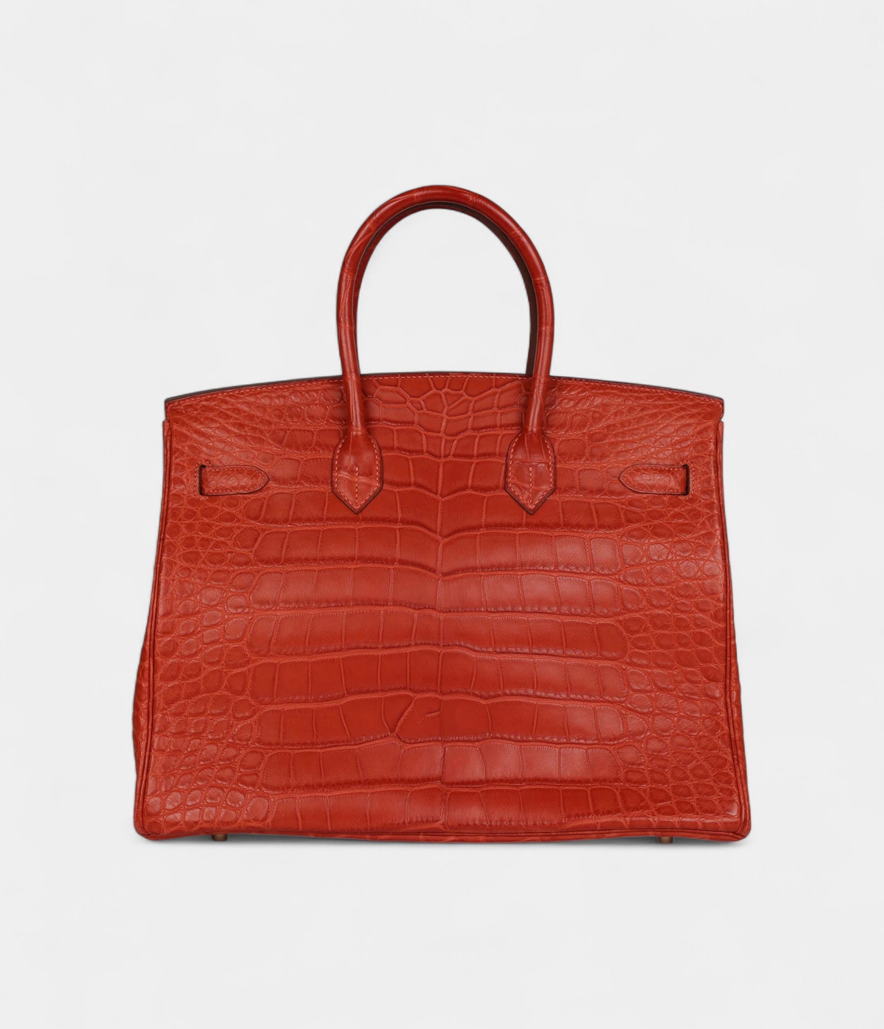 Hermès Birkin 35 Sanguine Matte Alligator Gold Hardware