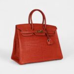 Hermès Birkin 35 Sanguine Matte Alligator Gold Hardware