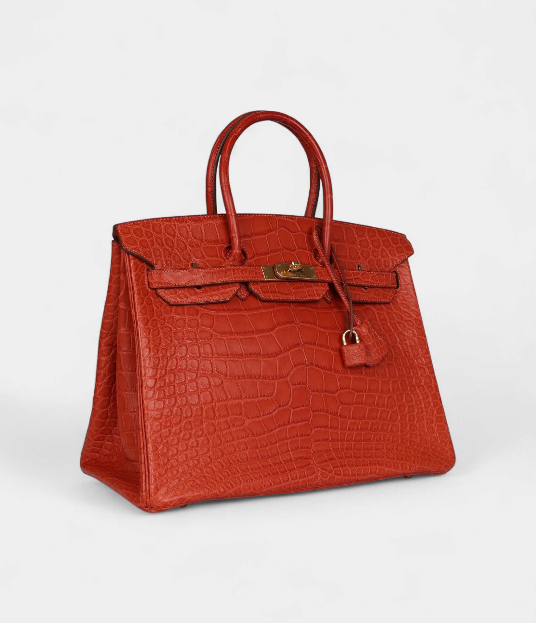 Hermès Birkin 35 Sanguine Matte Alligator Gold Hardware
