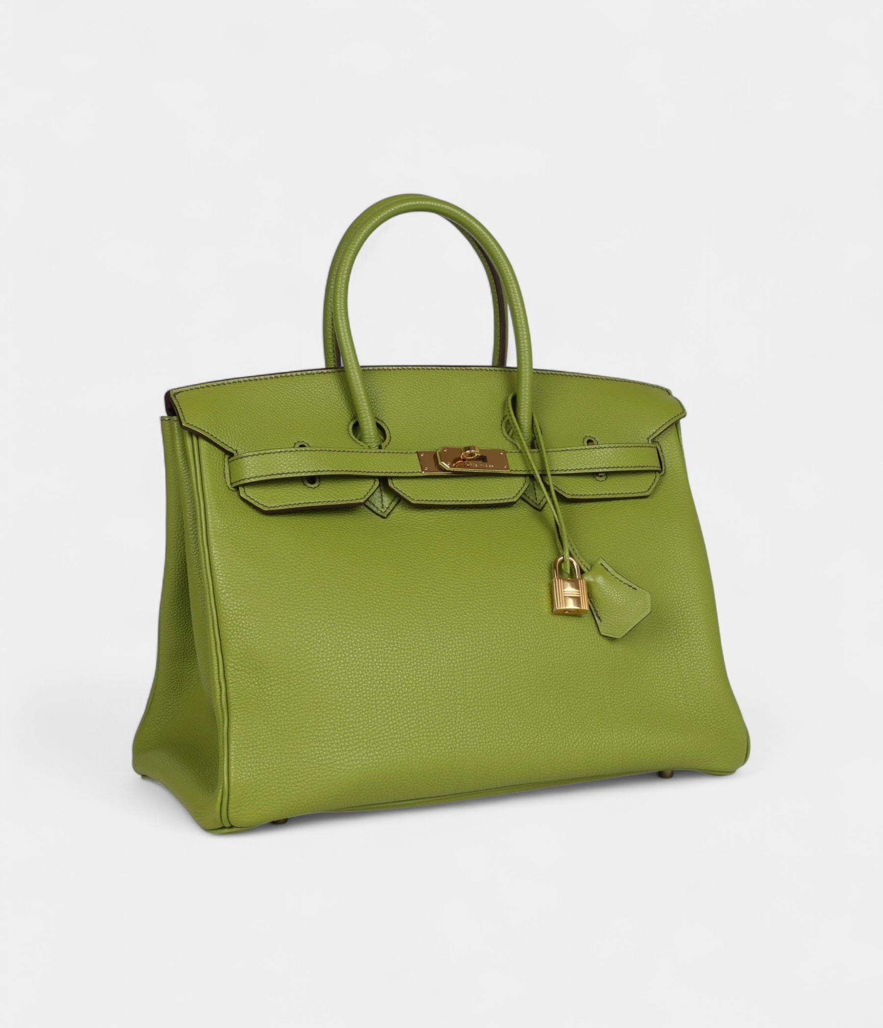 Hermès Birkin 35 Vert Anis Verso Togo Gold Hardware