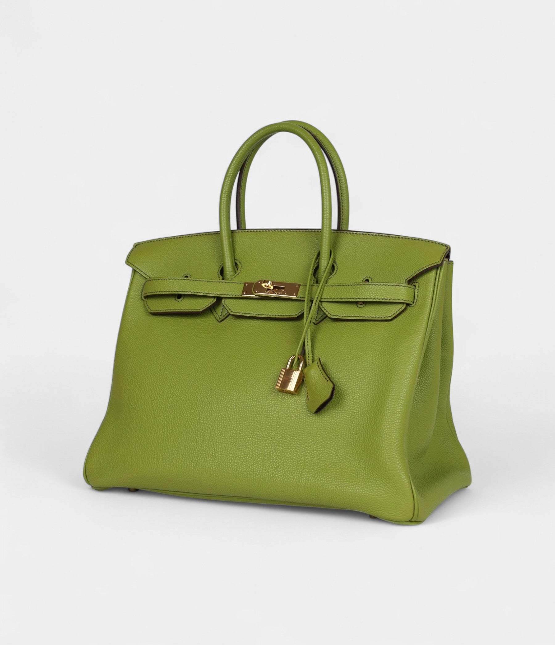 Hermès Birkin 35 Vert Anis Verso Togo Gold Hardware