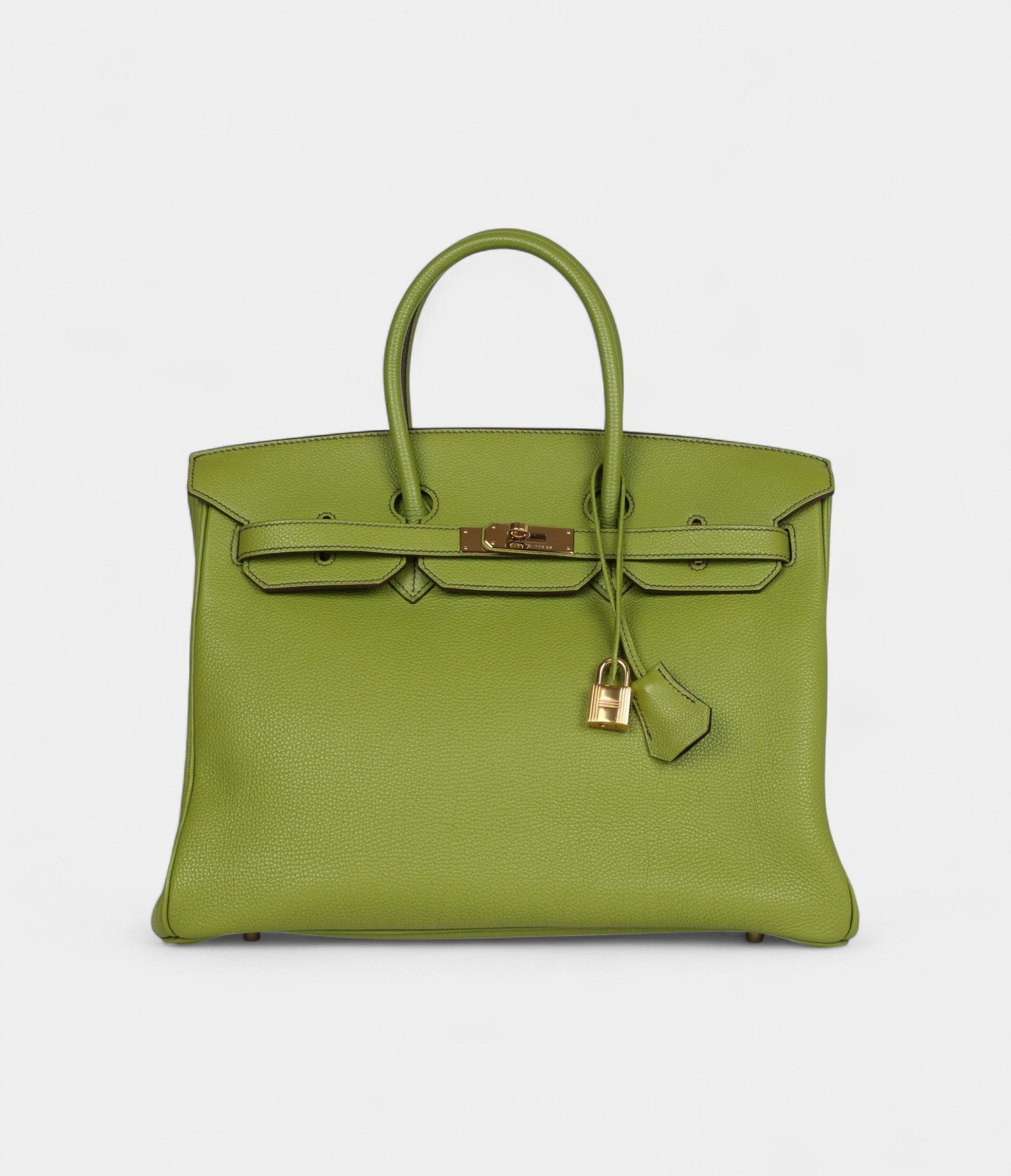 Hermès Birkin 35 Vert Anis Verso Togo Gold Hardware