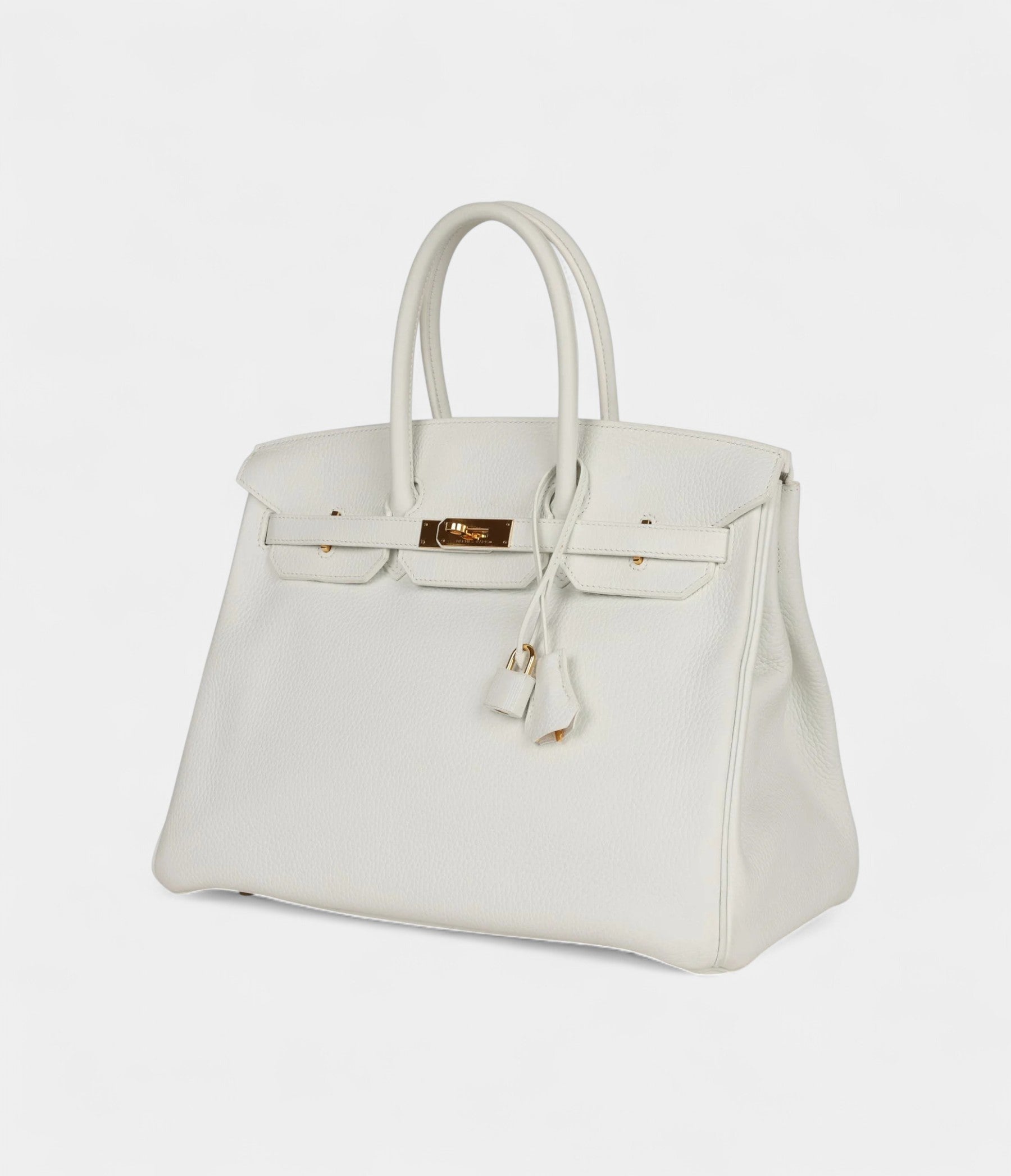 Hermès Birkin 35 White Leather Clemence Hardware