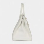 Hermès Birkin 35 White Leather Clemence Hardware