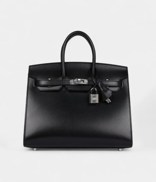Hermès Birkin Sellier 25 Black Box Palladium Hardware