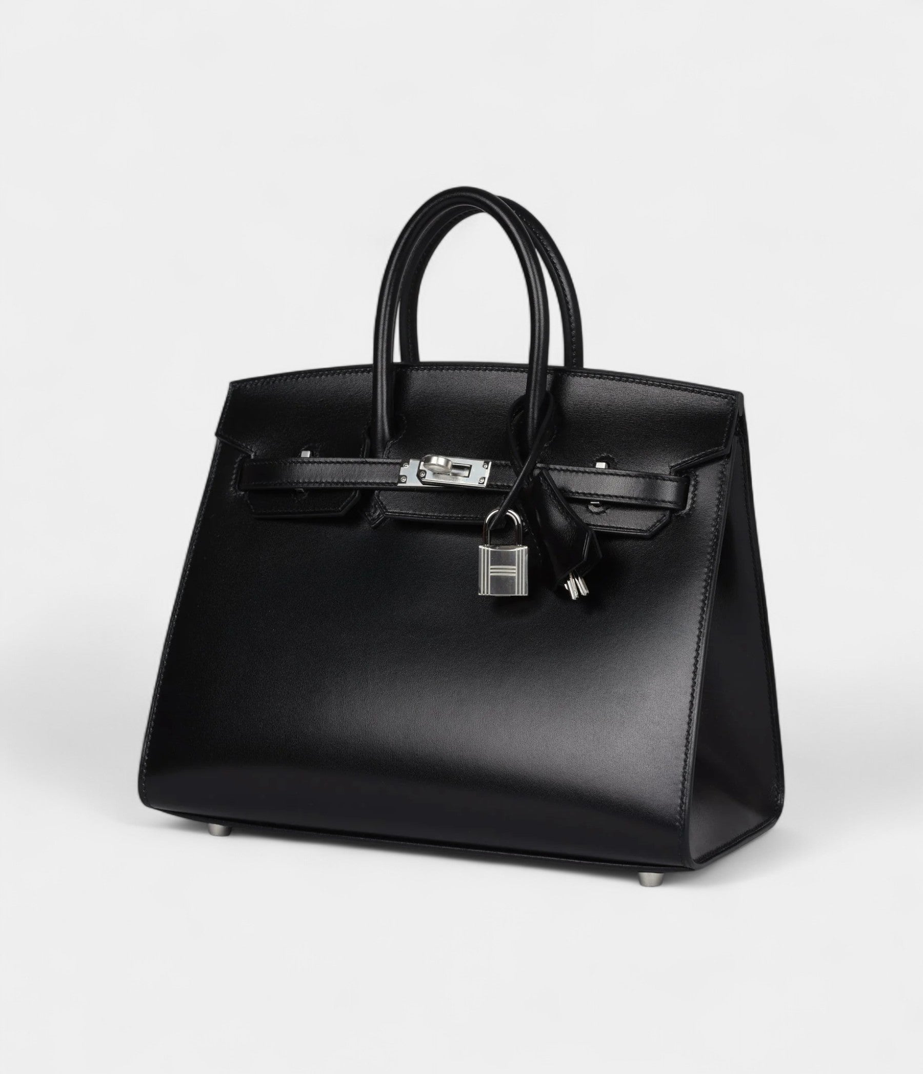 Hermès Birkin Sellier 25 Black Box Palladium Hardware