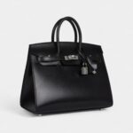 Hermès Birkin Sellier 25 Black Box Palladium Hardware