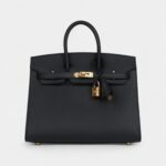 Hermès Birkin Sellier 25 Black Epsom Gold Hardware