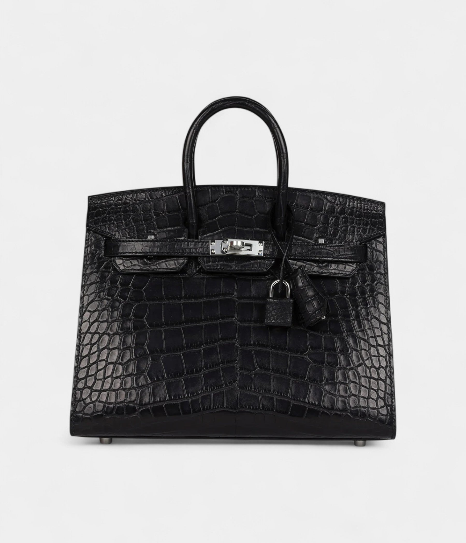 Hermès Birkin Sellier 25 Black Matte Alligator Palladium Hardware