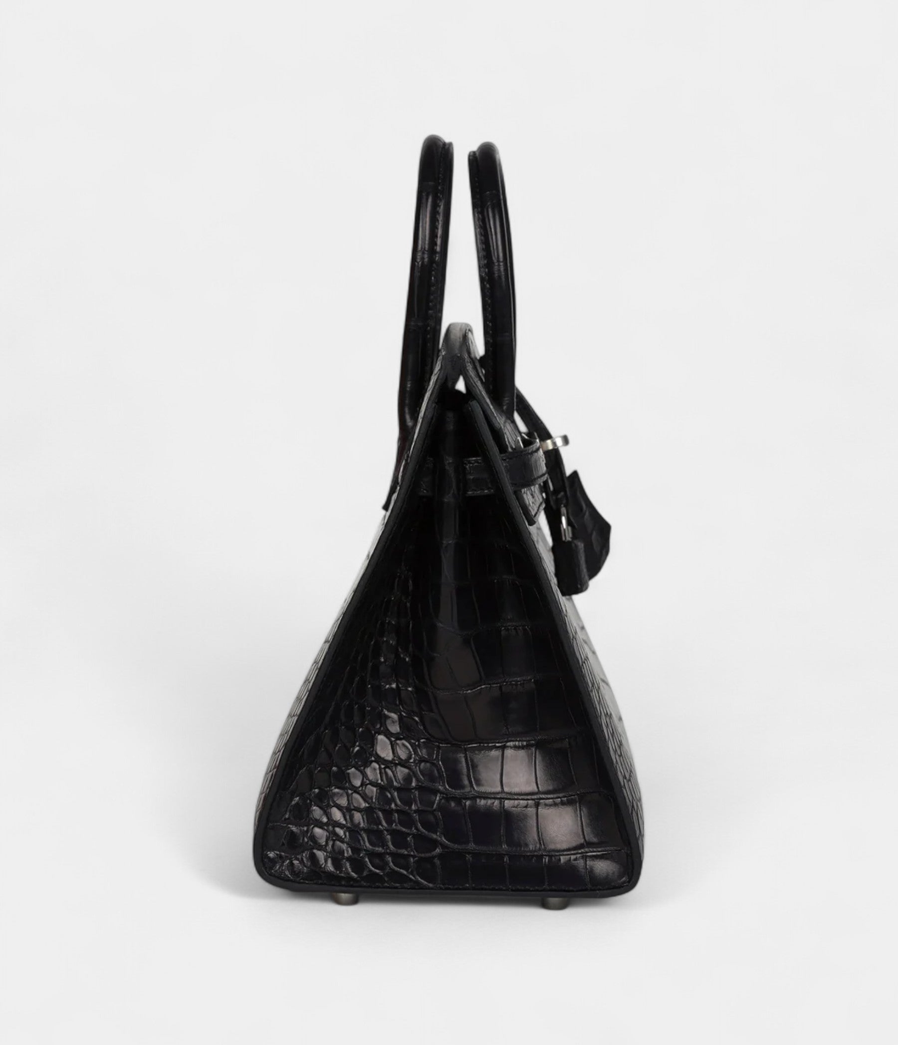 Hermès Birkin Sellier 25 Black Matte Alligator Palladium Hardware