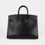 Hermès Birkin Sellier 25 Black Matte Alligator Palladium Hardware