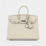 Hermès Birkin Sellier 25 Craie Epsom Palladium Hardware