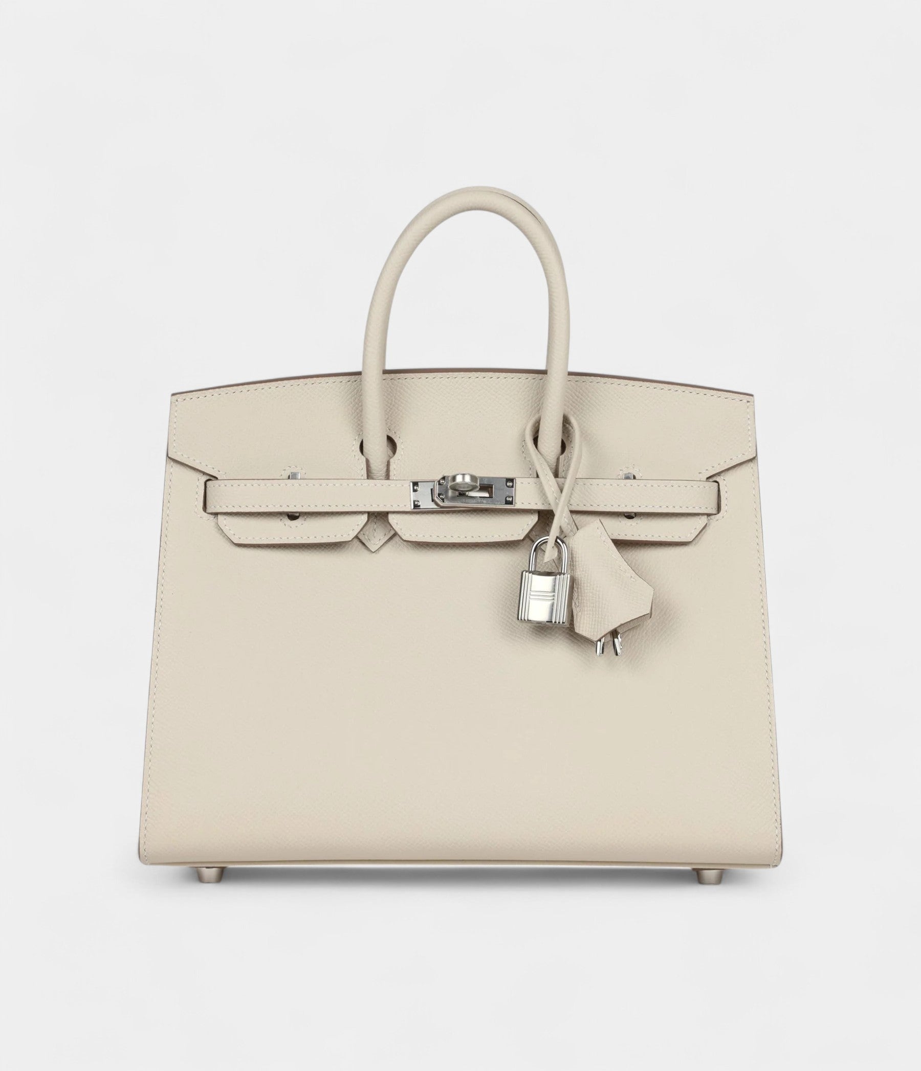 Hermès Birkin Sellier 25 Craie Epsom Palladium Hardware