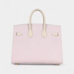 Hermès Birkin Sellier 25 Mauve Pale and Craie Epsom Brushed Gold Hardware