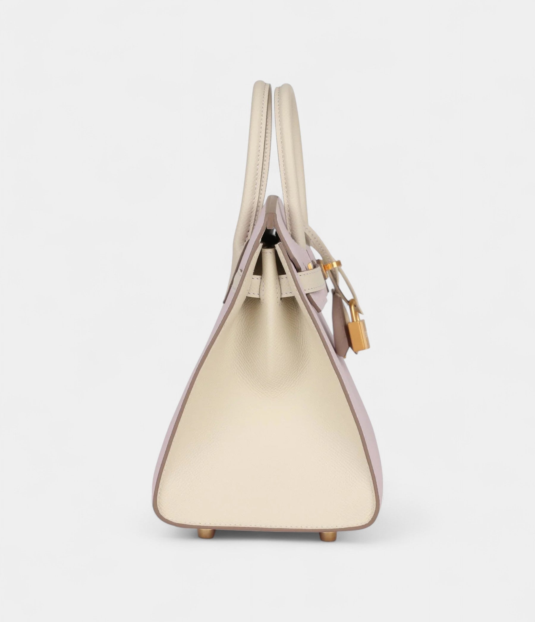 Hermès Birkin Sellier 25 Mauve Pale and Craie Epsom Brushed Gold Hardware