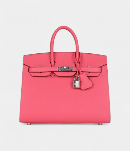 Hermès Birkin Sellier 25 Rose Azalee Epsom Palladium Hardware