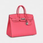 Hermès Birkin Sellier 25 Rose Azalee Epsom Palladium Hardware