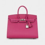 Hermès Birkin Sellier 25 Rose Pourpre Veau Madame Palladium Hardware