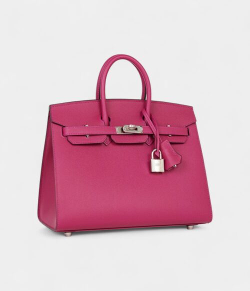 Hermès Birkin Sellier 25 Rose Pourpre Veau Madame Palladium Hardware