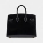 Hermès Black Box Calf Sellier Birkin 25 Gold Hardware