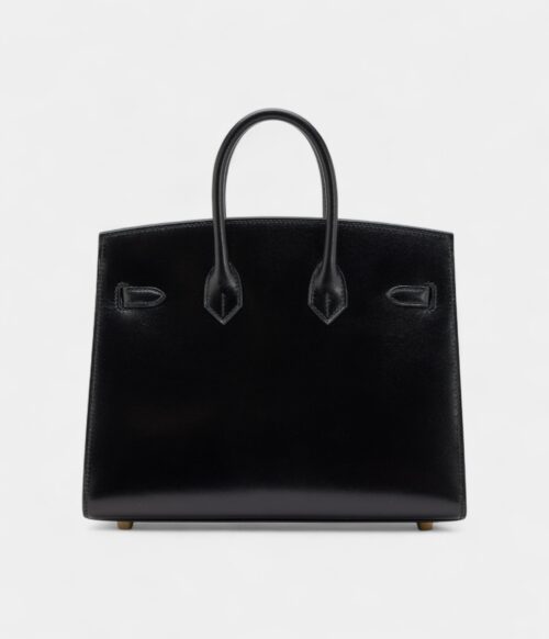 Hermès Black Box Calf Sellier Birkin 25 Gold Hardware