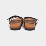 Hermes Black/Brown Leather Chypre Sandals 44 EU