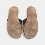Hermes Black/Brown Leather Izmir Sandals 42 EU