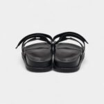 Hermès Black Leather Chypre Sandals 41 EU