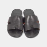 Hermes Black Leather Izmir Sandals 41 EU