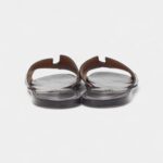 Hermes Black Leather Izmir Sandals 41 EU